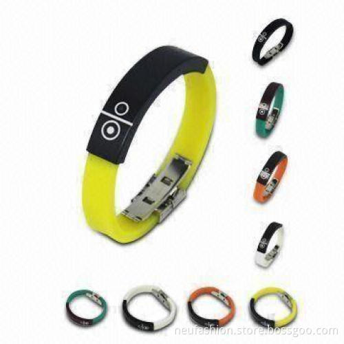 Yellow Bluetooth Bracelet Pair for Cellphone, Vibrate by Calling and Message
